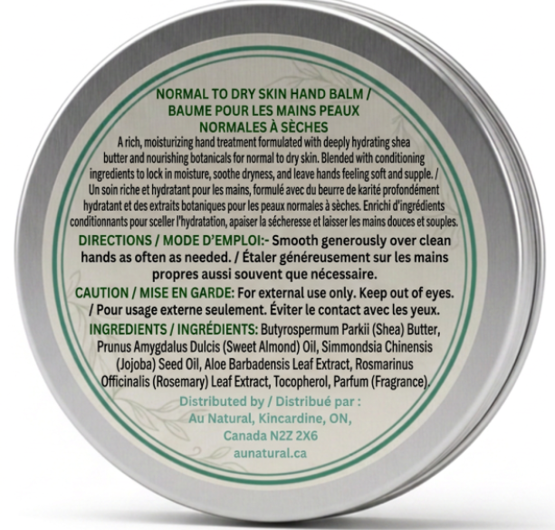 Normal to Dry Skin Hand Balm / Baume pour les mains pour peau normale à sèche