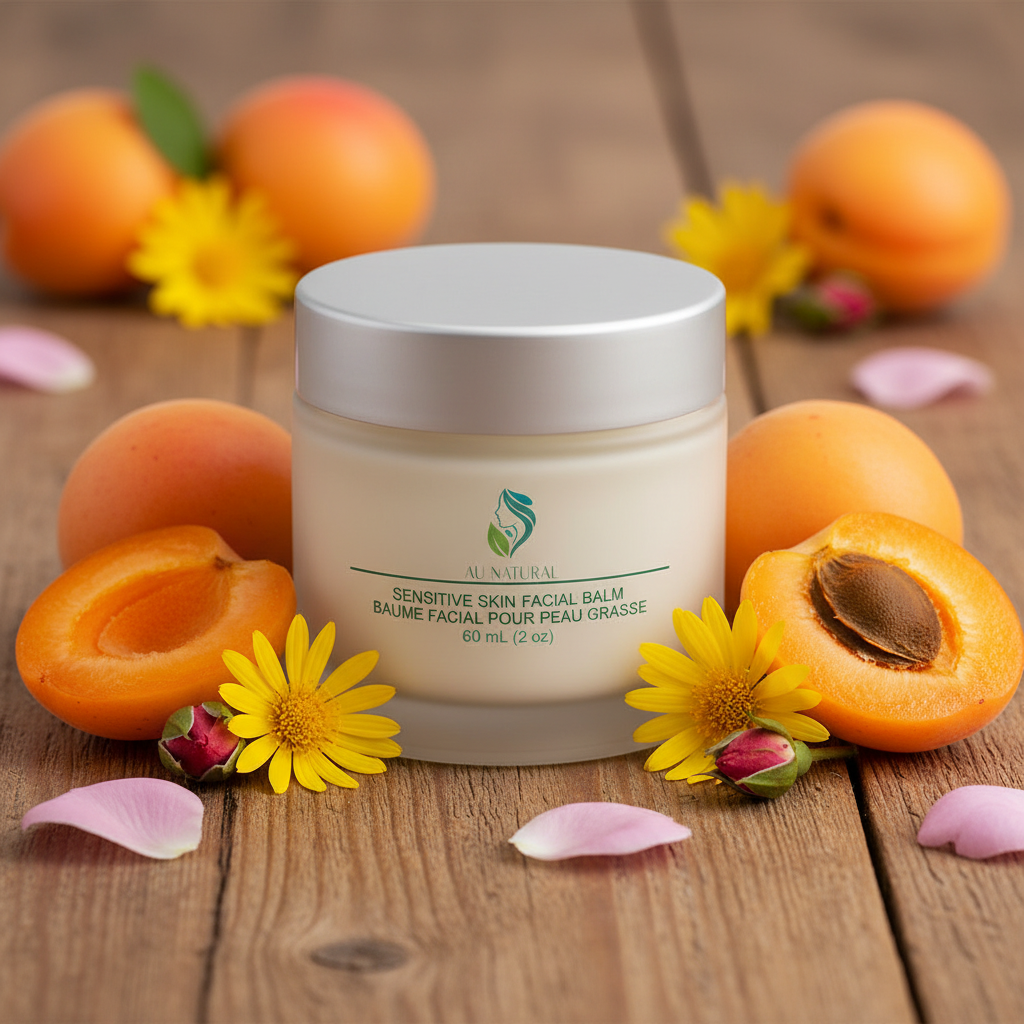 Sensitive Skin Facial Balm Lifestyle on Wood