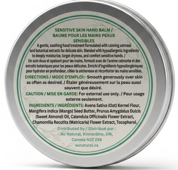 Sensitive Skin Hand Balm / Baume pour les mains pour peau sensible